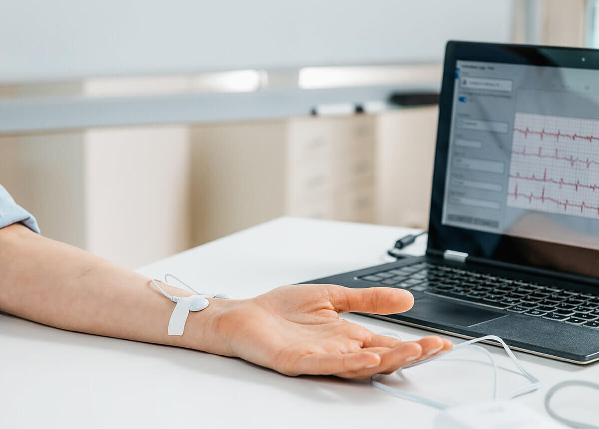 Cardioscan Messung am Unterarm im SPIRIT4